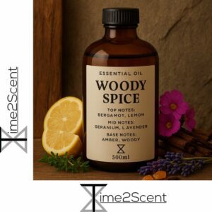 Woody Spice - Luxe Diffuser Essentiële Olie - 500ml - Bergamot & Amber - Bestseller voor Gym en Wellness