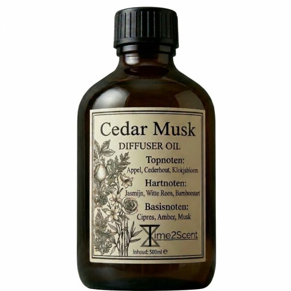 Cedar Musk – Luxe Diffuser Essentiële Olie 500ml - Bestseller voor Hotel, Winkel of Kantoor