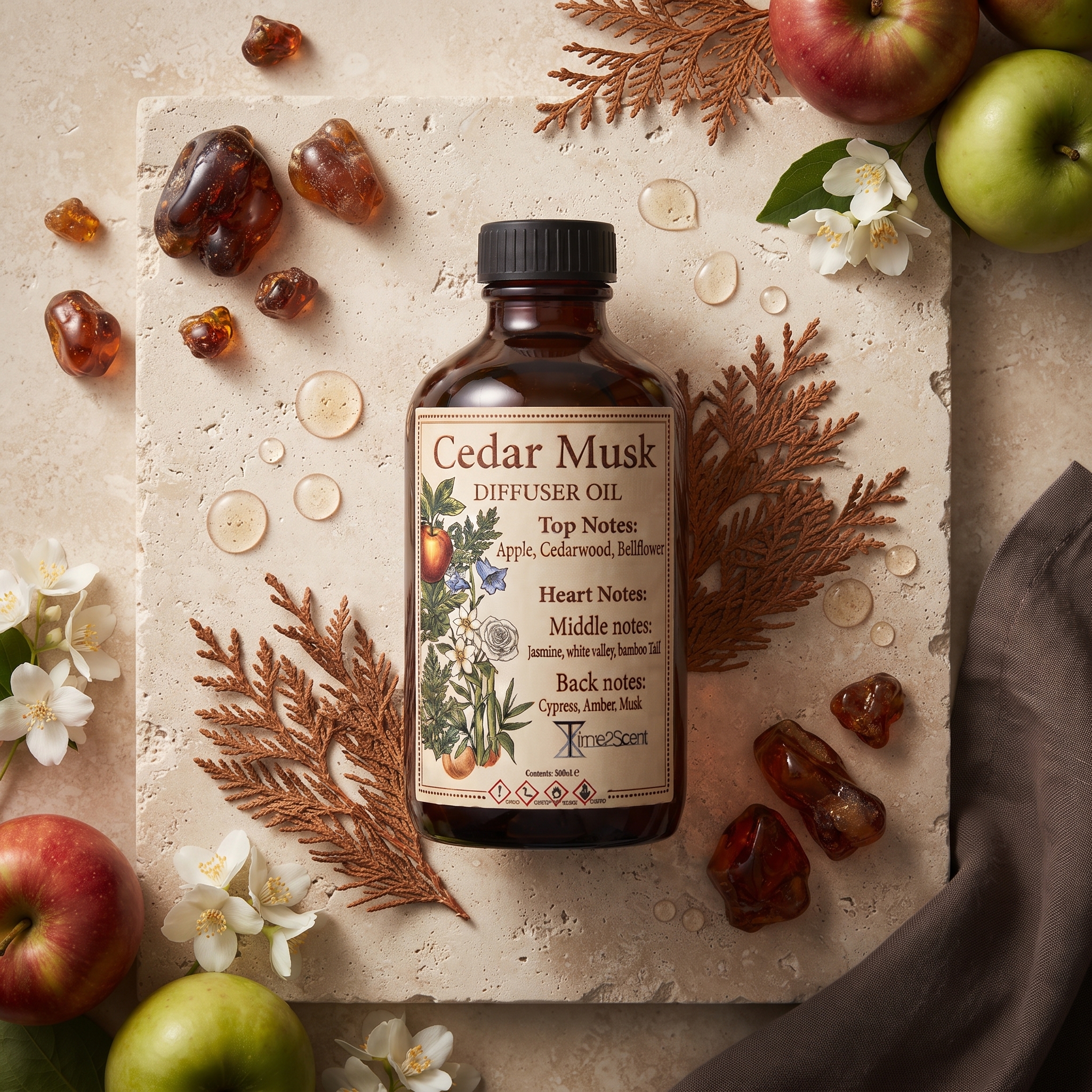 Cedar Musk – Huile essentielle de luxe pour diffuseur 500 ml - Bestseller pour hôtels, boutiques ou bureaux – Image 2