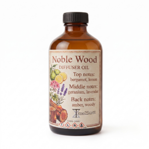Noble Wood - Luxe Diffuser Essentiële Olie - 500ml - Bergamot & Amber - Bestseller voor Gym, Verzorging, Thuis en Wellness - Afbeelding 1