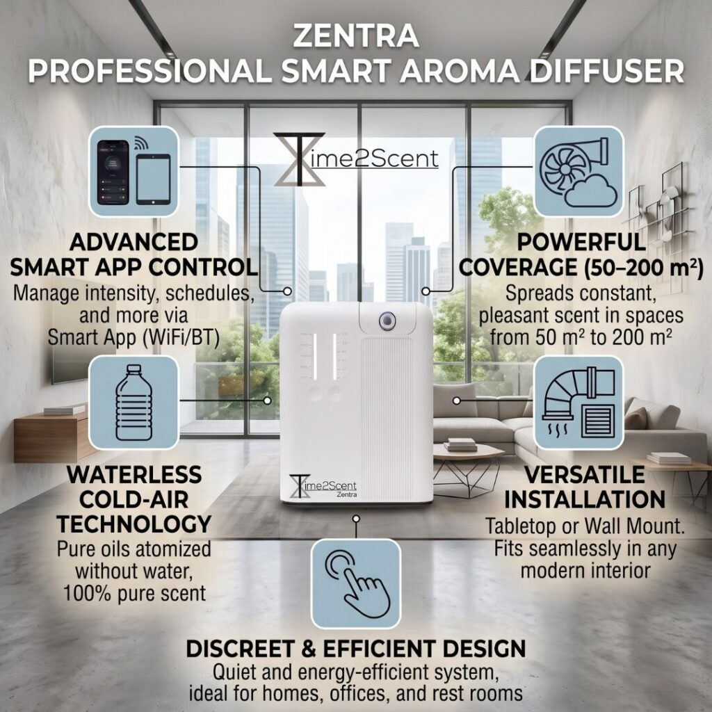 Zentra Smart Aroma Diffuser – 200 m²