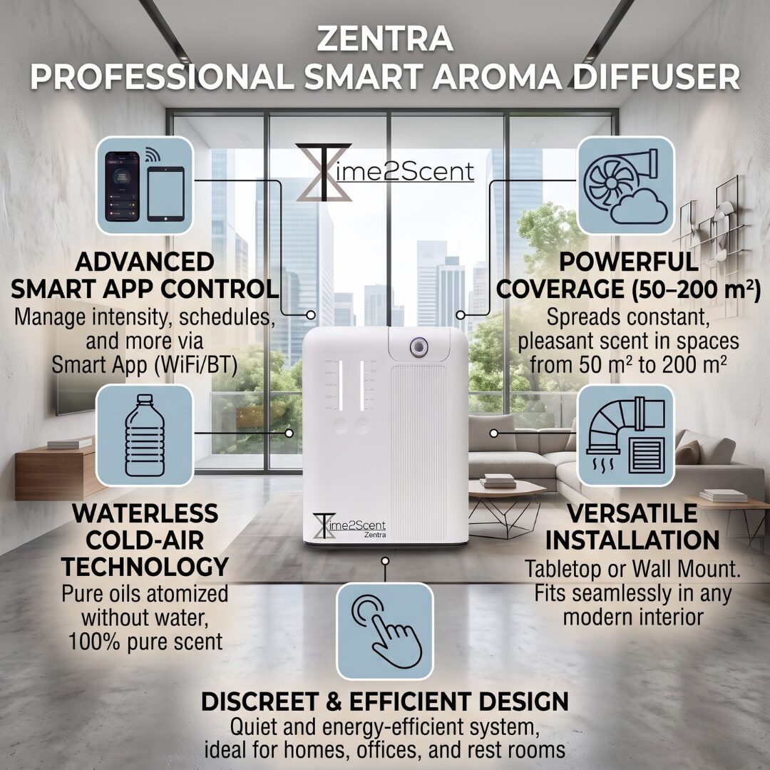 Zentra Smart Aroma Diffuser – 200 m² - Afbeelding 2