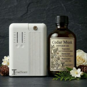 Luxe Geurmachine Startset: Zentra & Cedar Musk (500ml) - Afbeelding 3
