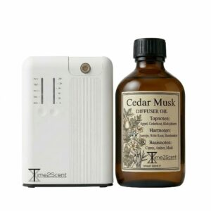Luxe Geurmachine Startset: Zentra & Cedar Musk (500ml)