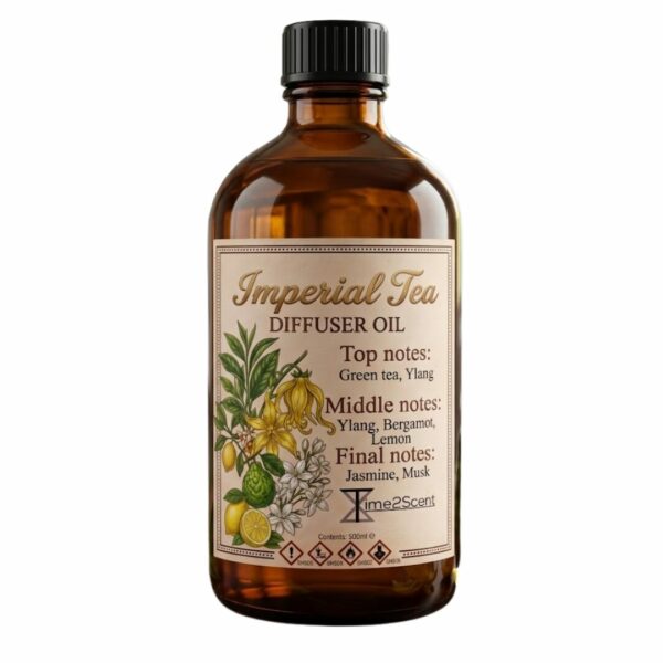 Imperial Tea – Luxe Diffuser Essentiële Olie 500ml – Fris & Rustgevend voor Hotel, Winkel of Kantoor