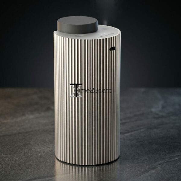 Aura Drive Smart Aroma Diffuser – Dual Mode Auto & Home – Aluminium – Inclusief 20ml Geurolie – 50 m³