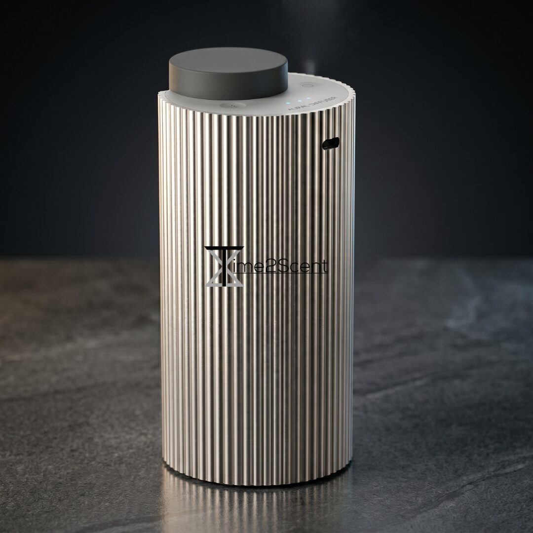 Aura Drive Smart Aroma Diffuser – Dual Mode Auto & Home – Aluminium – Inclusief 20ml Geurolie – 50 m³ - Afbeelding 8