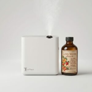 Puric Professionele Geurmachine & Crisp Velvet Luxe Diffuser Olie (500ml) Startset voor ruimtes tot 1000m²